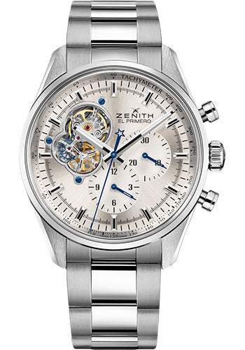 Zenith Chronomaster El Primero Open Watch - Steel - Silver Dial - Stainless Steel Bracelet - 03.2040.4061/01.M2040