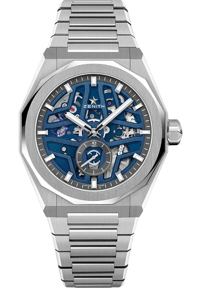 Zenith Defy Skyline Skeleton Watch - 41 mm Steel Case - Openworked Dial - Stainless Steel Bracelet - 03.9300.3620/79.I001