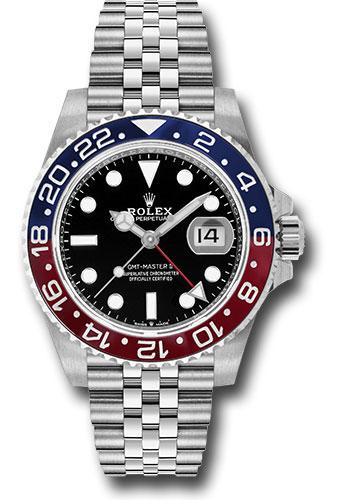 Rolex Steel GMT-Master II 40 Watch - Blue And Red Pepsi Bezel - Black Dial - Jubilee Bracelet - 126710BLRO NEW 2024 j