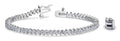 2 Prong Set Round Lab - Grown Diamond Tennis Bracelet with 0.58 ct.(finished) 1.2mm - Luxury Time NYC