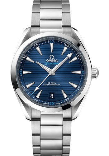 Omega Aqua Terra 150M Co-Axial Master Chronometer Watch - 41 mm Steel Case - Blue Dial - Brushed And Polished Steel Bracelet - 220.10.41.21.03.001