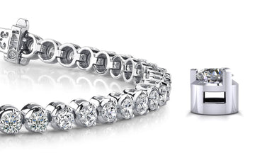 3 Prong Dreams Diamond Tennis Bracelet with 2.42 ct.(finished) 2.2mm - Luxury Time NYC