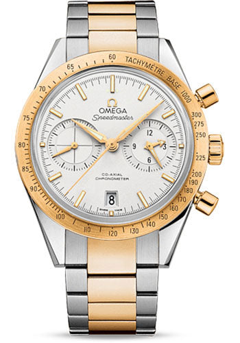 Omega Speedmaster '57 Co-Axial Chronograph Watch - 41.5 mm Steel And Yellow Gold Case - Silver Dial - Steel Bracelet - 331.20.42.51.02.001