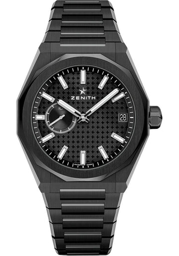 Zenith Defy Skyline Watch - 41 mm Ceramic Case - Black Dial - Black Ceramic Bracelet - 49.9300.3620/21.I001