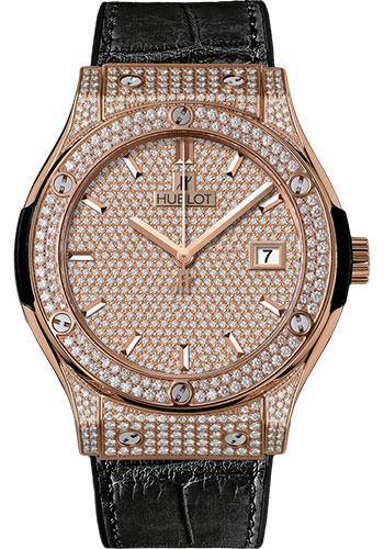 Hublot Classic Fusion King Gold Full Pave Watch-511.OX.9010.LR.1704