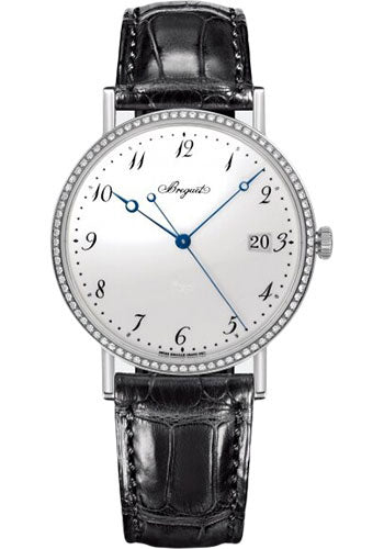 Breguet Classique 5178 - White Gold Case - White Enamel Dial - Black Leather Strap - 5178BB/29/9V6/D000