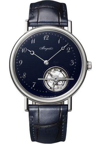 Breguet Tourbillon Extra-Plat 5367 - Platinum Case - Blue Dial - Blue Leather Strap - 5367PT/2Y/9WU