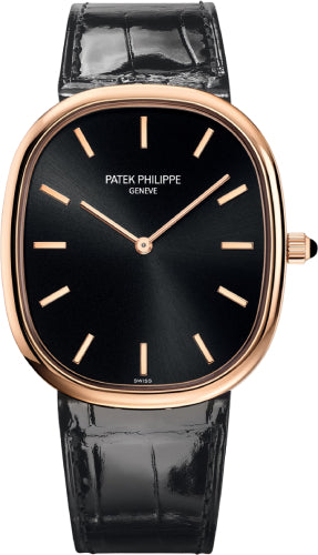 Patek Philippe Golden Ellipse Rose Gold Black Dial - 5738R-001