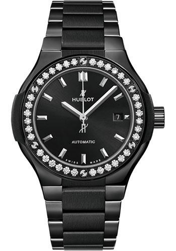 Hublot Classic Fusion Black Magic Bracelet Diamonds Watch - 33 mm - Black Dial-585.CM.1470.CM.1204