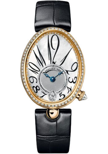 Breguet Reine de Naples 8918 - Yellow Gold Case - Mother-Of-Pearl Dial - Black Leather Strap - 8918BA/58/964/D00D3L