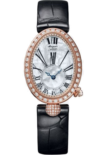 Breguet Reine de Naples 8928 - Rose Gold Case - Mother-Of-Pearl Dial - Black Leather Strap - 8928BR/51/944/DD0D3L