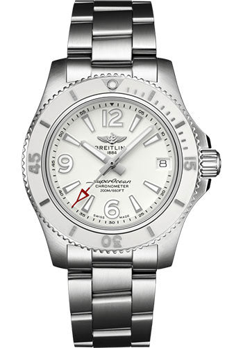 Breitling Superocean Automatic 36 Watch - Steel - White Dial - Steel Bracelet - A17316D21A1A1