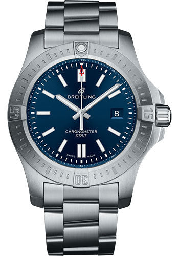 Breitling Chronomat Colt Automatic 44 Watch - Steel Case - Mariner Blue Dial - Steel Pilot Bracelet - A17388101C1A1