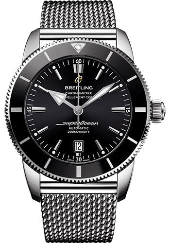 Breitling Superocean Heritage II B20 Automatic 46 Watch - Steel Case - Volcano Black Dial - Steel Ocean Classic Bracelet - AB2020121B1A1