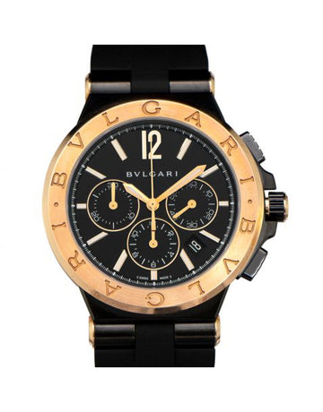 Bvlgari Chronograph Automatic Black Dial Men's Watch