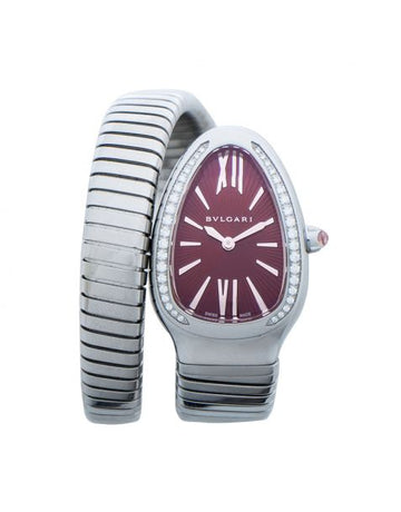 Bvlgari Serpenti Quartz Violet Lacquered Dial Ladies Watch