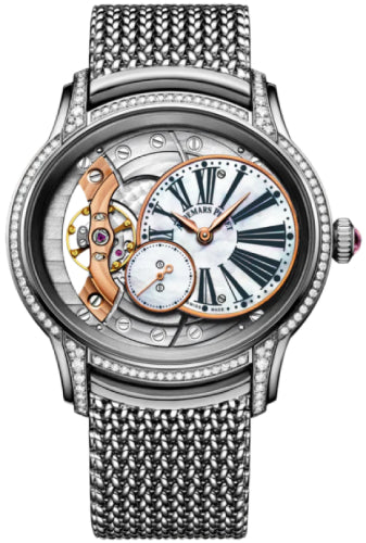 Audemars Piguet Millenary 39.5 mm Hand-Wound Diamond Set White Gold White Mother of Pearl Roman Dial & Diamond Bezel White Gold Bracelet 77247BC.ZZ.1272BC.01