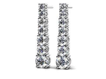 Diamond Cascade Drop Earrings Lab-Grown Diamond  with 1.02 ct.(finished)