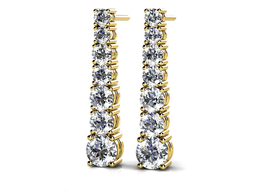 Diamond Cascade Drop Earrings Lab-Grown Diamond  with 1.02 ct.(finished)