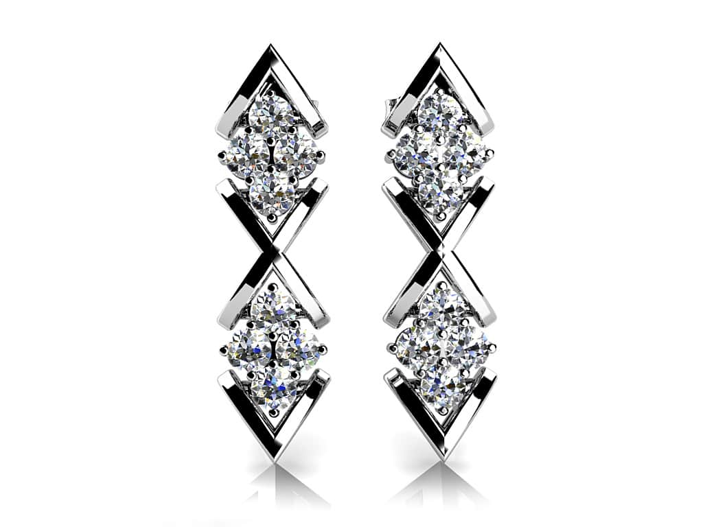 Diamonds In Diamond Earrings Lab-Grown Diamond  with 0.48 ct.(finished) 2mm