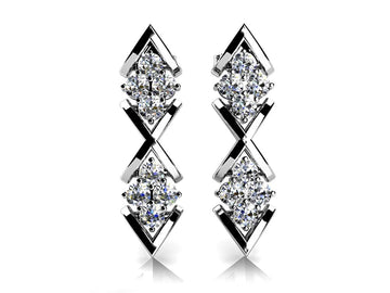 Diamonds In Diamond Earrings Lab-Grown Diamond  with 0.48 ct.(finished) 2mm