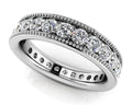 Milgrain Edge Diamond Eternity Band Lab-Grown Diamond  with 1.30 ct.(finished) 2.4mm