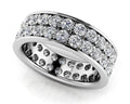 Forever Channel Set Double Row Eternity Ring Lab-Grown Diamond  with 2.50 ct.(finished) 2.4mm