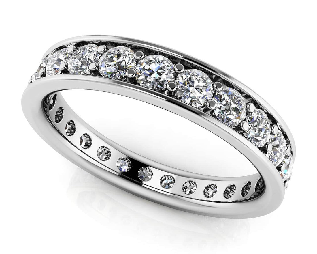 Classic Single Row Eternity Ring Diamond  with 0.59 ct.(finished) 1.5mm