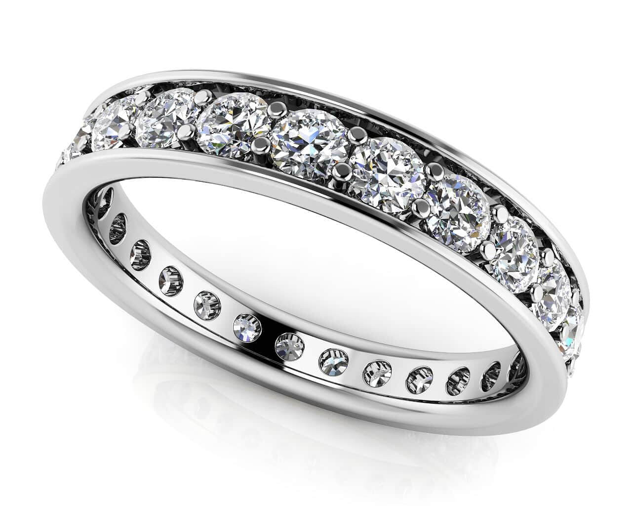 Classic Single Row Eternity Ring Lab-Grown Diamond  with 1.73 ct.(finished) 2.7mm