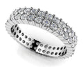 Dazzling Double Row Eternity Band Lab-Grown Diamond  with 1.17 ct.(finished) 1.5mm