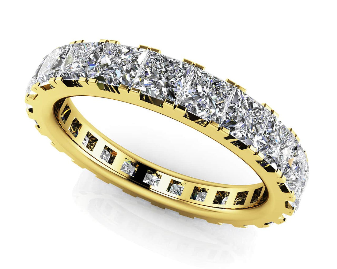 Princess Cut Diamond Eternity Ring Lab-Grown Diamond  with 1.89 ct.(finished) 2.2mm