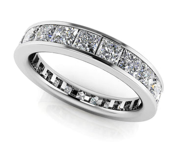 Channel Set Princess Diamond Eternity Band Lab-Grown Diamond  with 1.55 ct.(finished) 2.0mm