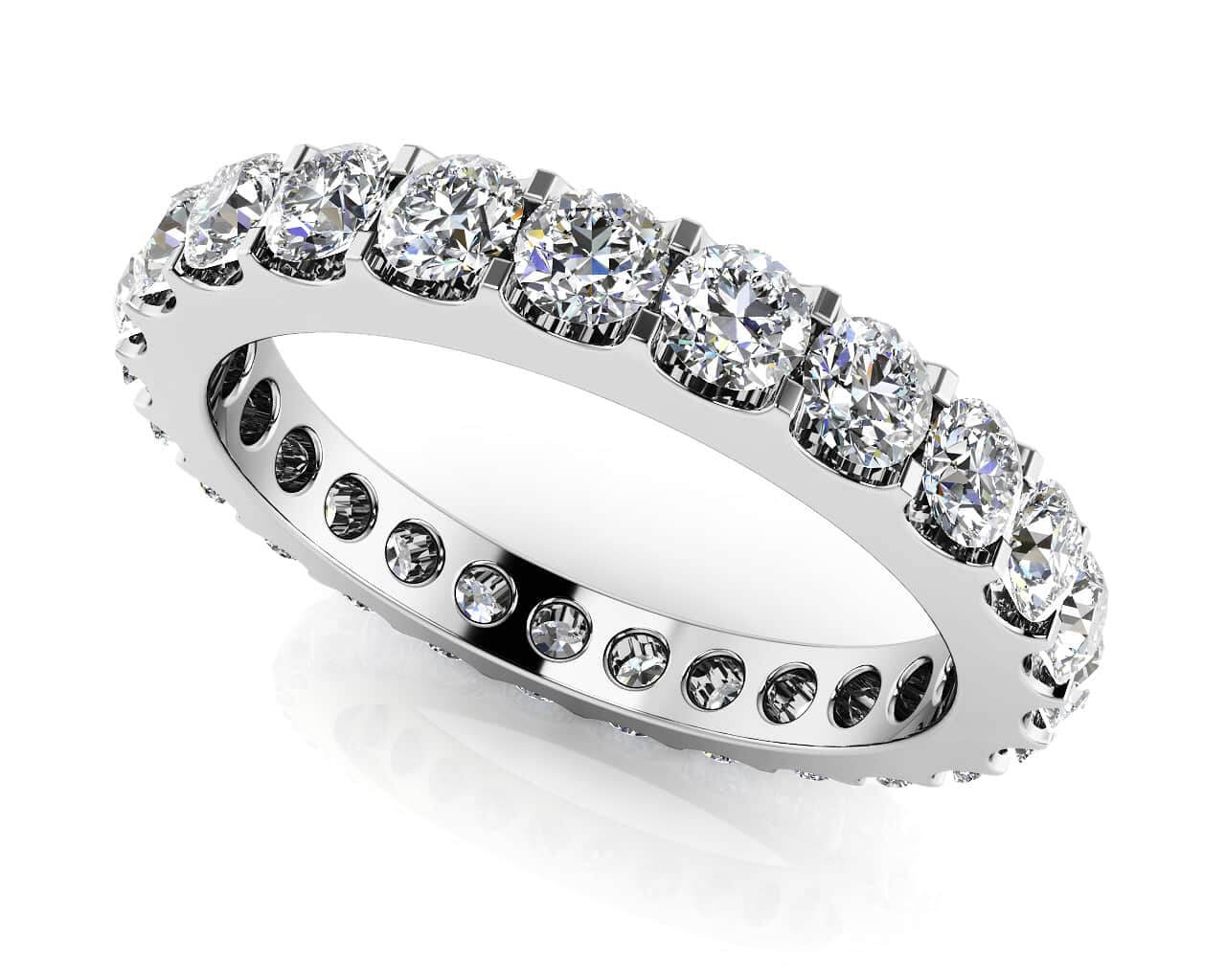 Shared Prong Diamond Eternity Band Diamond  with 3.04 ct.(finished) 3.5mm