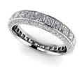 Exquisite Princess And Round Eternity Band Diamond  with 6.22 ct.(finished) 1.4mm, 3.5mm