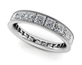 Vintage Princess Cut Diamond Eternity Ring Diamond  with 2.09 ct.(finished) 2.5mm