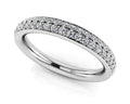 Double Row Diamond Eternity Wedding Band Lab-Grown Diamond  with 0.77 ct.(finished) 1.2mm