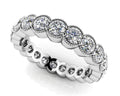 Milgrain Brilliant Cut Diamond Eternity Band Lab-Grown Diamond  with 4.00 ct.(finished) 4mm