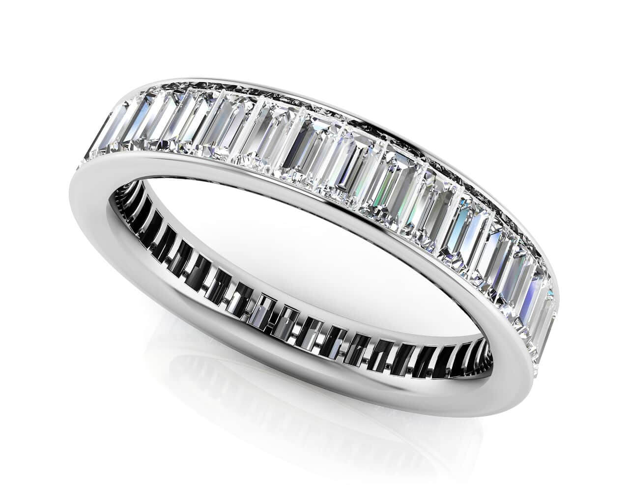 Mesmeric Diamond Channel Set Eternity Ring Lab-Grown Diamond  with 2.40 ct.(finished) 3x1.5mm