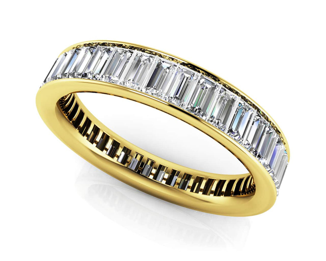 Mesmeric Diamond Channel Set Eternity Ring Diamond  with 4.20 ct.(finished) 4x2mm