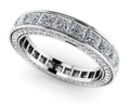 Breathtaking Princess And Round Eternity Ring Lab-Grown Diamond  with 1.74 ct.(finished) 1mm, 1.75mm