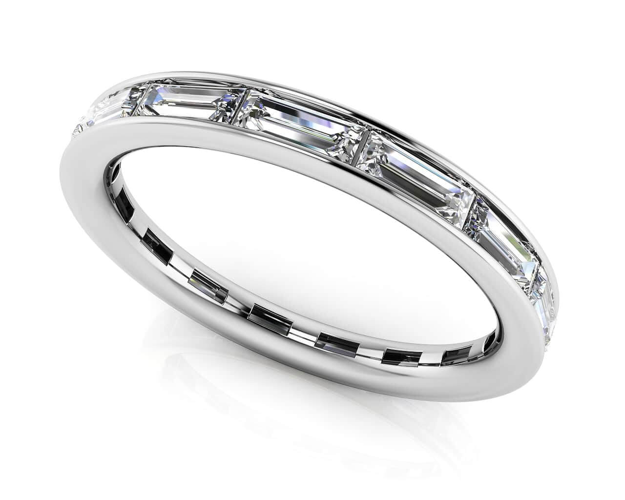 Luxe Baguette Eternity Ring Lab-Grown Diamond  with 1.80 ct.(finished) 4x2mm