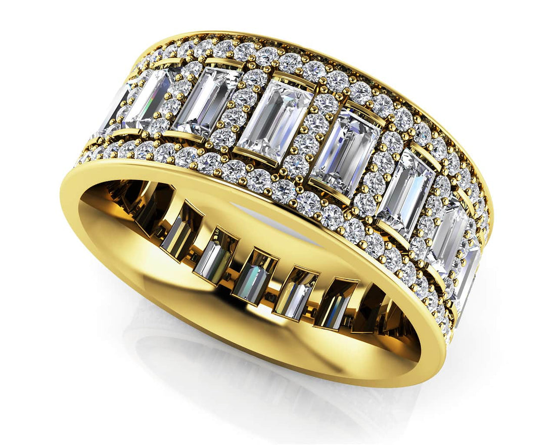 Luxurious Diamond Eternity Ring Lab-Grown Diamond  with 3.61 ct.(finished) 4x2mm, 1mm