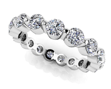 La Belle Common Prong Diamond Eternity Ring Lab-Grown Diamond  with 1.20 ct.(finished) 2.5mm