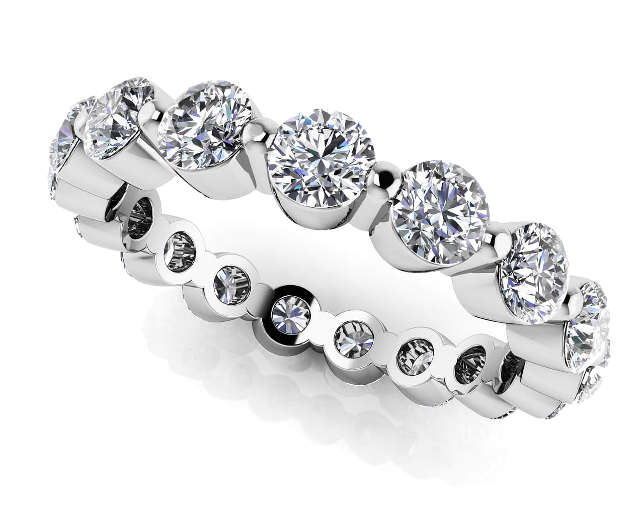 La Belle Common Prong Diamond Eternity Ring Lab-Grown Diamond  with 2.40 ct.(finished) 3.5mm