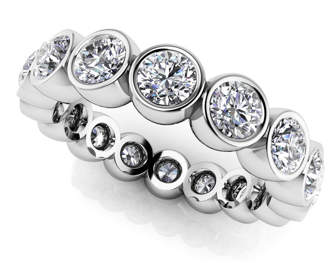 Bezel Set Diamond Eternity Band In Lab-Grown Diamond  with 2.56 ct.(finished) 3.5mm