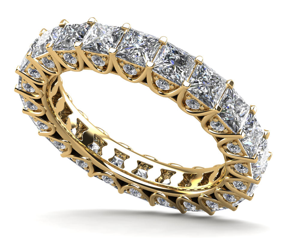 Princess Sunbeam Diamond Eternity Ring Lab-Grown Diamond  with 2.70 ct.(finished) 1.1mm, 2.5mm