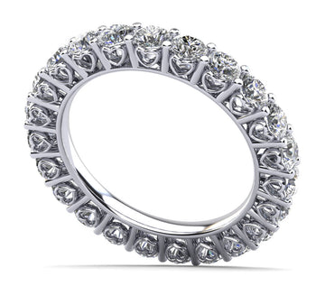 Diamond Heart Eternity Ring Lab-Grown Diamond  with 4.75 ct.(finished) 4mm