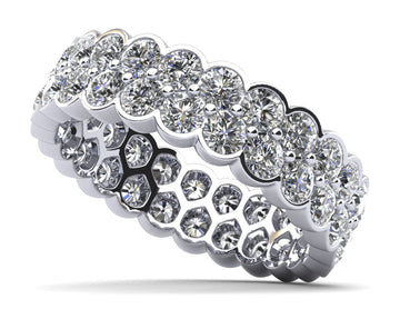 Double Diamond Eternity Ring Diamond  with 2.26 ct.(finished) 2.3mm