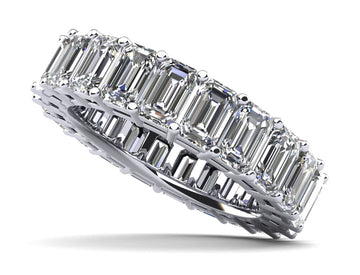 Emerald Cut Classic Diamond Eternity Ring Lab-Grown Diamond  with 4.40 ct.(finished) 4x3mm