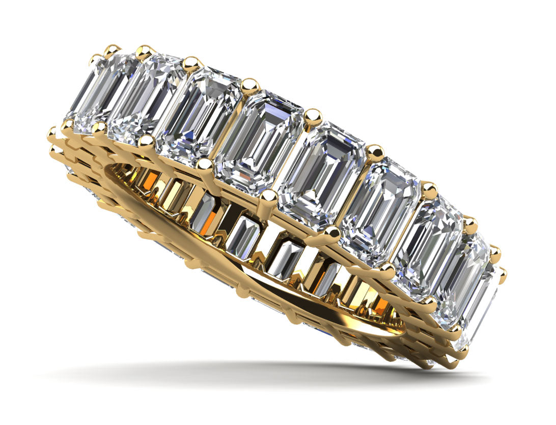 Emerald Cut Classic Diamond Eternity Ring Lab-Grown Diamond  with 4.40 ct.(finished) 4x3mm